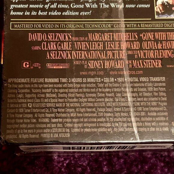 Gone With The Wind, Titanic VHS Tapes Vintage Set of Romantic Movies New Sealed - Picture 6 of 7